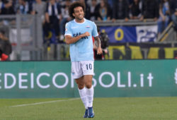 4.07595014 Felipe Anderson celebrates after scoring goal 2-1 during the Italian Serie A football match between S.S. Lazio and F.C. Inter at the Olympic Stadium in Rome, on may 20, 2018. (Photo by Silvia Lore/NurPhoto/Sipa USA) 
IBL