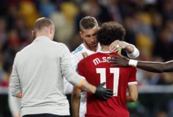 4.07612945 (L-R) Sergio Ramos of Real Madrid, Mohamed Salah of Liverpool FC during the UEFA Champions League final between Real Madrid and Liverpool on May 26, 2018 at NSC Olimpiyskiy Stadium in Kyiv, Ukraine 
IBL