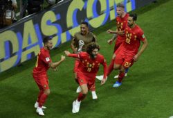 4.07640874  Marouane Fellaini midfielder of Belgium celebrates scoring the equalising goal during the FIFA 2018 World Cup Russia Round of 16 match between Belgium and Japan at the Rostov Arena stadium on July 02, 2018 in Rostov-On-Don, Russia, 2/07/2018 ( Photo by Nico Vereecken / Photonews
 
IBL