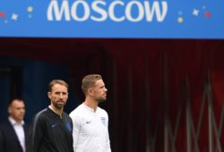 4.07651550 5584979 10.07.2018 England's head coach Gareth Southgate, left, and Jordan Henderson visit the Luzhniki stadium ahead of the World Cup semifinal soccer match between England and Croatia in Moscow, Russia, July 10, 2018. Alexey Filippov / Sputnik 
IBL