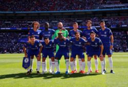 The starting Chelsea XI pose for a team photo