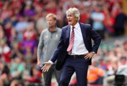 West Ham United manager Manuel Pellegrini shouts instructions