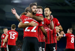 Charlie Austin of Southampton celebrates scoring his sides first goal.