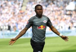 Ademola Lookman (RB Leipzig) zum 2:1 beim Spiel Hertha BSC gegen RB Leipzig im Olympiastadion Berlin am 12.05.2018, GER, Fussball, 1.Bundesliga, Hertha BSC gegen RB Leipzig, 12.05.2018, Olympiastadion Berlin *** Hertha BSC against RB Leipzig in the Olympiastadion Berlin on 12 05 2018 GER Soccer 1 Bundesliga Hertha BSC against RB Leipzig 12 05 2018 Berlin Olympiastadion Copyright: xGorax/Eibner-Pressefotox EP_aga