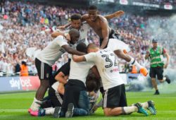 Fulham s players celebrating after the Sky Bet Championship PLAY OFF FINAL match between Aston Villa and Fulham at Wembley Stadium, London, England on 26 May 2018. PUBLICATIONxNOTxINxUK Copyright: xAndrewxAleksiejczukx PMI-2050-0020