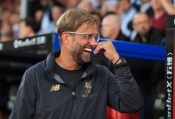 20th August 2018, Selhurst Park, London, England; EPL Premier League football, Crystal Palace versus Liverpool; Liverpool Manager Jurgen Klopp sees the funny side of a decision PUBLICATIONxINxGERxSUIxAUTxHUNxSWExNORxDENxFINxONLY ActionPlus12057348 ShaunxBrooks