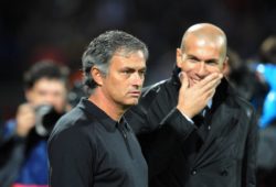 Bildnummer: 08936344  Datum: 02.11.2011  Copyright: imago/PanoramiC
Zinedine Zidane (Sportdirektor Real Madrid) et Jose Mourinho (coach Real Madrid) - Olympique Lyon vs. Real Madrid - Champions League - 02.11.2011 - N.LeGouic/FEP/Panoramic PUBLICATIONxNOTxINxFRAxITAxBEL; Fussball Champions League 2011 2012 Lyon xdp x1x 2011 quer 

Image number 08936344 date 02 11 2011 Copyright imago Panoramic Zinedine Dine Zidane Sports Director Real Madrid ET Jose Mourinho Coach Real Madrid Olympique Lyon vs Real Madrid Champions League 02 11 2011 n LeGouic FEP Panoramic PUBLICATIONxNOTxINxFRAxITAxBEL Football Champions League 2011 2012 Lyon  x1x 2011 horizontal