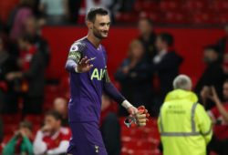 Tottenham Hotspur goalkeeper Hugo Lloris celebrates at  the end of the match