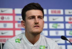 Harry Maguire of England during a press conference ahead of the friendly fixture against Switzerland