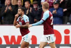 Aaron Lennon of Burnley celebrates scoring the 2nd goal