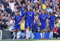 Pedro of Chelsea celebrates scoring the opening goal during the Premier League match between Chelsea and Bournemouth at Stamford Bridge, London, England on 1 September 2018. PUBLICATIONxNOTxINxUK Copyright: xVincexxMignottx PMI-2200-0069