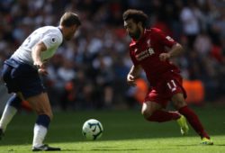 Jan Vertonghen (TH) Mohamed Salah (L) at the Tottenham Hotspur v Liverpool English Premier League football match at Wembley Stadium, London, on September 15, 2018. **THIS PICTURE IS FOR EDITORIAL USE ONLY** PUBLICATIONxNOTxINxUK