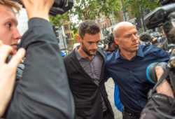 Tottenham Hotspur goalkeeper Hugo Lloris, 31, arrives at Westminster Magistrates Court in London to face charges of drink driving. The French international was stopped by police in his ?65,000 Porsche in London's West End at 02:00BST on 24th August 2018.

Pictured: Hugo Lloris
Ref: SPL5023393 120918 NON-EXCLUSIVE
Picture by: Peter Manning / SplashNews.com

Splash News and Pictures
Los Angeles: 310-821-2666
New York: 212-619-2666
London: 0207 644 7656
Milan: +39 02 4399 8577
Sydney: +61 02 9240 7700
photodesk@splashnews.com

World Rights,