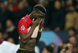 Paul Pogba of Manchester United looks dejected