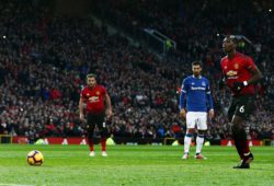 Paul Pogba of Manchester United takes a very slow approach before failing to score with his penalty kick