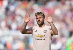 Luke Shaw of Manchester United ManU applauds the fans at the final whistle during the Premier League match at the London Stadium, London. Picture date 29th September 2018. Picture credit should read: Craig Mercer/Sportimage PUBLICATIONxNOTxINxUK