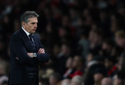 Dejected Claude Puel manager of Leicester City