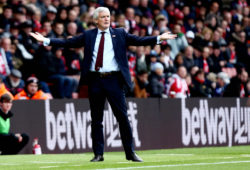 Southampton Manager Mark Hughes shows his frustration.