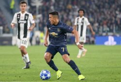 Manchester United Forward Alexis Sanchez during the Champions League Group H match between Juventus FC and Manchester United at the Allianz Stadium, Turin