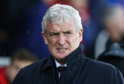 Southampton Manager Mark Hughes appears dejected.