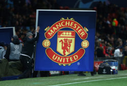 A Manchester United pitch tile