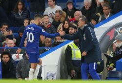 Chelsea Manager Maurizio Sarri substitutes Eden Hazard