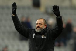 Nuno Espirito Santo manager of Wolverhampton Wanderers applauds the fans after the final whistle