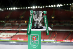 Carabao Cup trophy and plinth