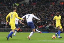 Heung-Min Son of Tottenham Hotspur  scores his sides third goal