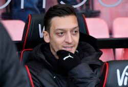 Mesut Ozil (10) of Arsenal on the bench during the Premier League match between Bournemouth and Arsenal at the Vitality Stadium, Bournemouth