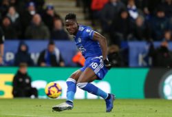 Daniel Amartey of Leicester City crosses the ball during the Premier League match at the King Power Stadium, Leicester. Picture date: 27th October 2018. Picture credit should read: James Wilson/Sportimage Editorial use only. Book and magazine sales permitted providing not solely devoted to any one team / player / match. No commercial use. PUBLICATIONxNOTxINxUK