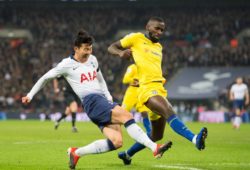 Tottenham s Heung-Min Son and Chelsea s Antonio Rudiger during the Premier League match between Tottenham Hotspur and Chelsea at Wembley Stadium, London, England on 24 November 2018. PUBLICATIONxNOTxINxUK Copyright: xPRiMExMediaxImagesx PMI-2422-0047