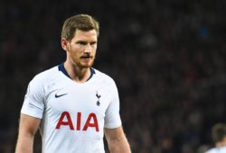 Jan Vertonghen of Tottenham during the Premier League match at the King Power Stadium, Leicester. Picture date 8th December 2018. Picture credit should read: Harry Marshall/Sportimage PUBLICATIONxNOTxINxUK