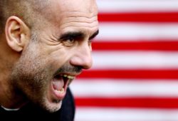 Manchester City Manager Pep Guardiola opens his mouth.