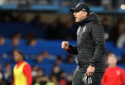 2nd January 2019, Stamford Bridge, London, England; EPL Premier League football, Chelsea versus Southampton; Southampton Manager Ralph Hasenhuttl celebrates the 0-0 draw after the final whistle PUBLICATIONxINxGERxSUIxAUTxHUNxSWExNORxDENxFINxONLY ActionPlus12092484 ShaunxBrooks