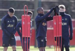 Ashley Young of Manchester United during training
