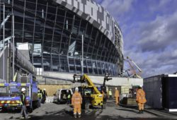 Tottenham new stadium undergoes remedial works on the safety systems at White Hart Lane, London, England on 7 February 2019. PUBLICATIONxNOTxINxUK Copyright: xVincexxMignottx PMI-2617-0008