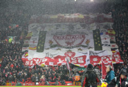 4.07897917 The Kop during the Premier League match between Liverpool and Leicester City at  Anfield on January 30, 2019 in Liverpool, United Kingdom.(Photo by MI News/NurPhoto/Sipa USA) 
IBL