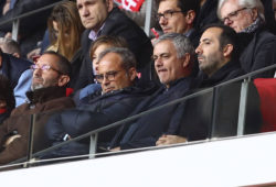 Marc Ingla ( directeur general Lille ) / Luis Campos ( conseiller sportif ) / Jose Mourinho FOOTBALL : Lille vs Montpellier - Ligue 1 - 17/02/2019 GwendolineLeGoff/Panoramic PUBLICATIONxNOTxINxFRAxITAxBEL