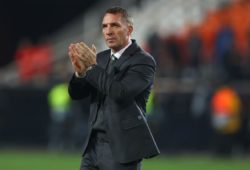 EDITORIAL USE ONLY
MANDATORY CREDIT: PHOTO BY KIERAN MCMANUS/BPI/REX/SHUTTERSTOCK (10114398AQ)
CELTIC MANAGER BRENDAN RODGERS APPLAUDS THE FANS AT FULL TIME
VALENCIA V CELTIC, UEFA EUROPA LEAGUE, ROUND OF 16, 2ND LEG, FOOTBALL, MESTALLA STADIUM, VALENCIA, SPAIN - 21 FEB 2019