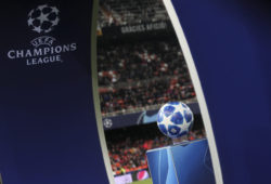 Champions League logo before UEFA Champions League Group H between Valencia CF and Manchester United at Mestalla stadium  on December 12, 2018. (Photo by Jose Miguel Fernandez/NurPhoto/Sipa USA) (Photo by Jose Miguel Fernandez/NurPhoto/Sipa USA)