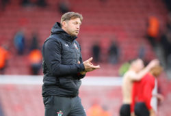 Football - 2018 / 2019 Premier League - Southampton vs. Tottenham Hotspur A quick puff of the cheeks for Southampton Manager Ralph Hasenhuttl as he applauds the home fans after the 2-1 win over Tottenham at St Mary s Stadium Southampton COLORSPORT/SHAUN BOGGUST PUBLICATIONxNOTxINxUK