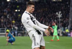 EDITORIAL USE ONLY
MANDATORY CREDIT: PHOTO BY PAUL CURRIE/BPI/REX/SHUTTERSTOCK (10152259DD)
CRISTIANO RONALDO OF JUVENTUS CELEBRATES AT FULL-TIME
JUVENTUS V ATLETICO MADRID, UEFA CHAMPIONS LEAGUE, ROUND OF 16, 2ND LEG, FOOTBALL,  ALLIANZ STADIUM, TURIN, ITALY - 12 MAR 2019
