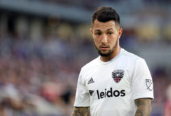 Mar 31, 2019; Orlando, FL, USA; D.C. United midfielder Luciano Acosta (10) looks on against the Orlando City SC during the first half at Orlando City Stadium. Mandatory Credit: Kim Klement-USA TODAY Sports/Sipa USA