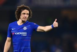 Editorial use only
Mandatory Credit: Photo by Javier Garcia/BPI/REX (10232924ha)
David Luiz of Chelsea signals at full time
Chelsea v Eintracht Frankfurt, UEFA Europa League Semi Final, 2nd leg, Football, Stamford Bridge, London, UK - 09 May 2019