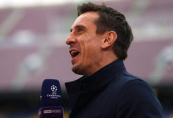 Editorial use only
Mandatory Credit: Photo by Kieran McManus/BPI/REX (10208537b)
Former Manchester United player Gary Neville working as a pundit for TV
Barcelona v Manchester United, UEFA Champions League Quarter Final Second Leg, Football, Camp Nou, Barcelona, Spain - 16 Apr 2019