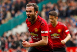 FILE PHOTO: Soccer Football - Premier League - Manchester United v Chelsea - Old Trafford, Manchester, Britain - April 28, 2019  Manchester United's Juan Mata celebrates scoring their first goal   Action Images via Reuters/Jason Cairnduff  EDITORIAL USE ONLY. No use with unauthorized audio, video, data, fixture lists, club/league logos or "live" services. Online in-match use limited to 75 images, no video emulation. No use in betting, games or single club/league/player publications.  Please contact your account representative for further details./File Photo  X03805