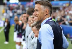 Editorial use only
Mandatory Credit: Photo by Dave Shopland/BPI/Shutterstock (10323057w)
England manager Phil Neville smiles
Norway v England, FIFA Women's World Cup 2019, Quarter Final, Football, Stade Oceane ,Le Havre, France - 27 Jun 2019