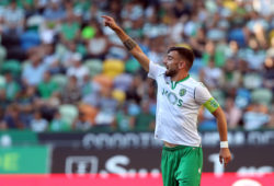 July 28, 2019, Lisbon, Portugal: Bruno Fernandes of Sporting CP gestures during the Five Violins Trophy 2019 final football match Sporting CP vs Valencia CF at Alvalade stadium in Lisbon, Portugal on July 28, 2019.
