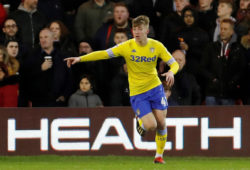FILE PHOTO: Soccer Football - Championship - Nottingham Forest v Leeds United - The City Ground, Nottingham, Britain - January 1, 2019   Leeds' Jack Clarke celebrates after he scores the first goal   Action Images/Paul Childs    EDITORIAL USE ONLY. No use with unauthorized audio, video, data, fixture lists, club/league logos or "live" services. Online in-match use limited to 75 images, no video emulation. No use in betting, games or single club/league/player publications. Please contact your account representative for further details./File Photo  X03809